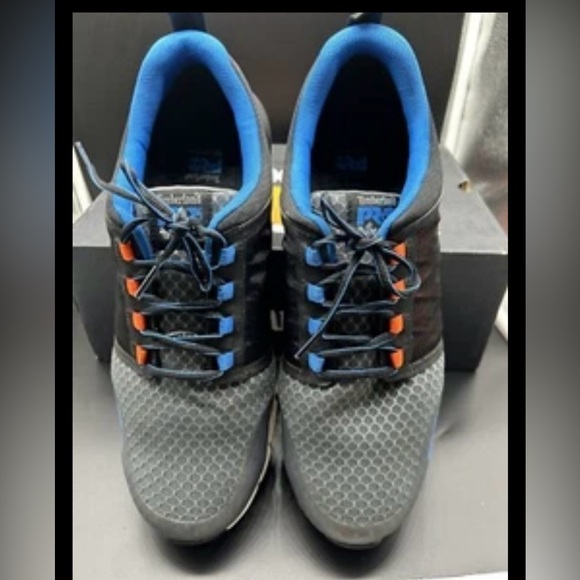 Men's Gray and Blue Timberland Pro Radius Composite Safety Toe Size 15 - Picture 5 of 7